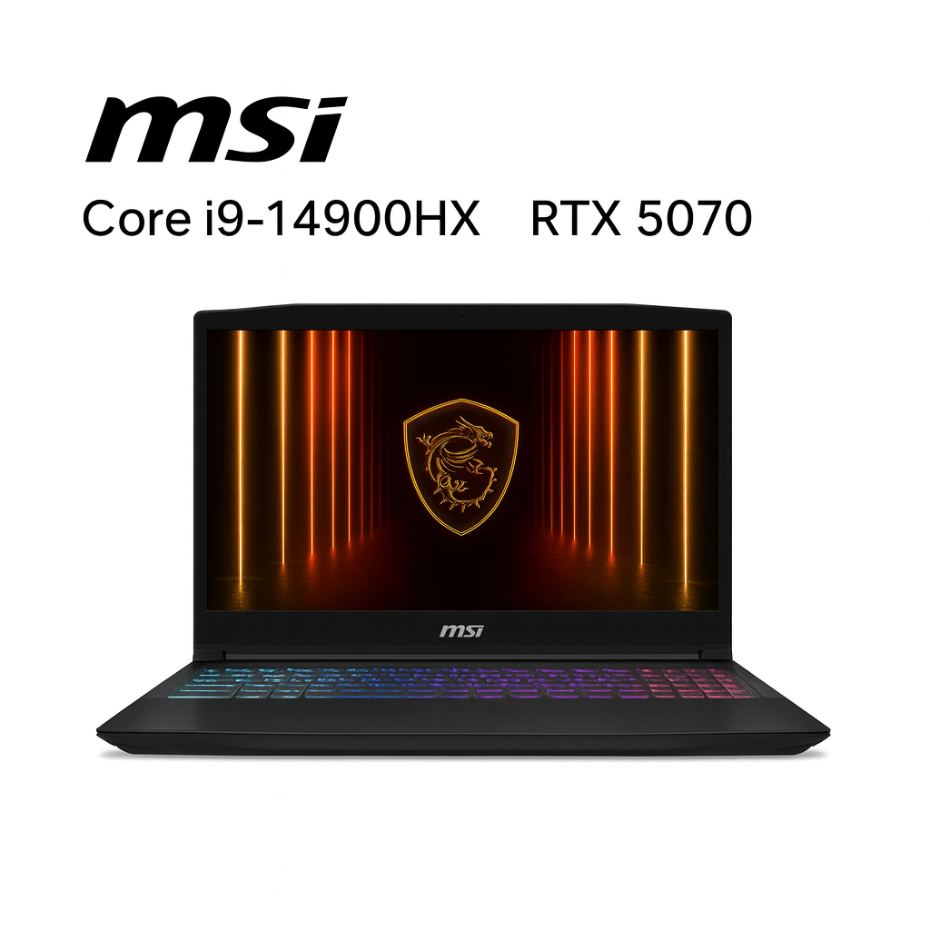 TJM MSI Katana 15 HX B14WGK-223XAE, Intel Core i9-14900HX, RAM 16GB, SSD 512GB, NVIDIA RTX 5070 8GB, 15.6 Inch FHD IPS 144Hz, Black