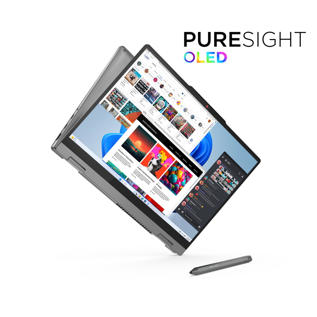 TJM Lenovo IdeaPad 5 2-in-1 14IRH9 (2TAX), Intel Core i7-13620H, RAM 16GB, SSD 512GB, Intel® UHD Graphics, 14.0 Inch WUXGA OLED Touch, Luna Gery