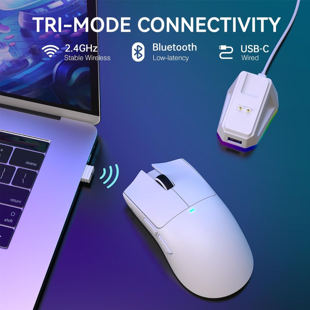TJM ATTACK SHARK X11  Wireless Gaming Mouse - White