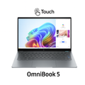 TJM HP OmniBook 5 Flip 14-FP0023DX, Intel Core 7-150U, RAM 16GB, SSD 512GB, Intel Arc 140V, 14.0 Inch WUXGA FHD+ IPS Touch, Silver