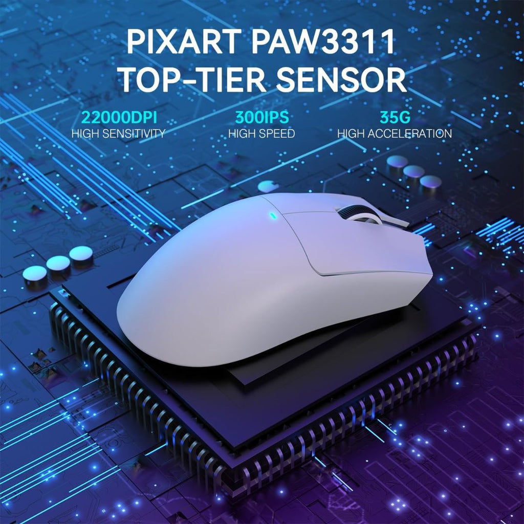TJM ATTACK SHARK X11  Wireless Gaming Mouse - White