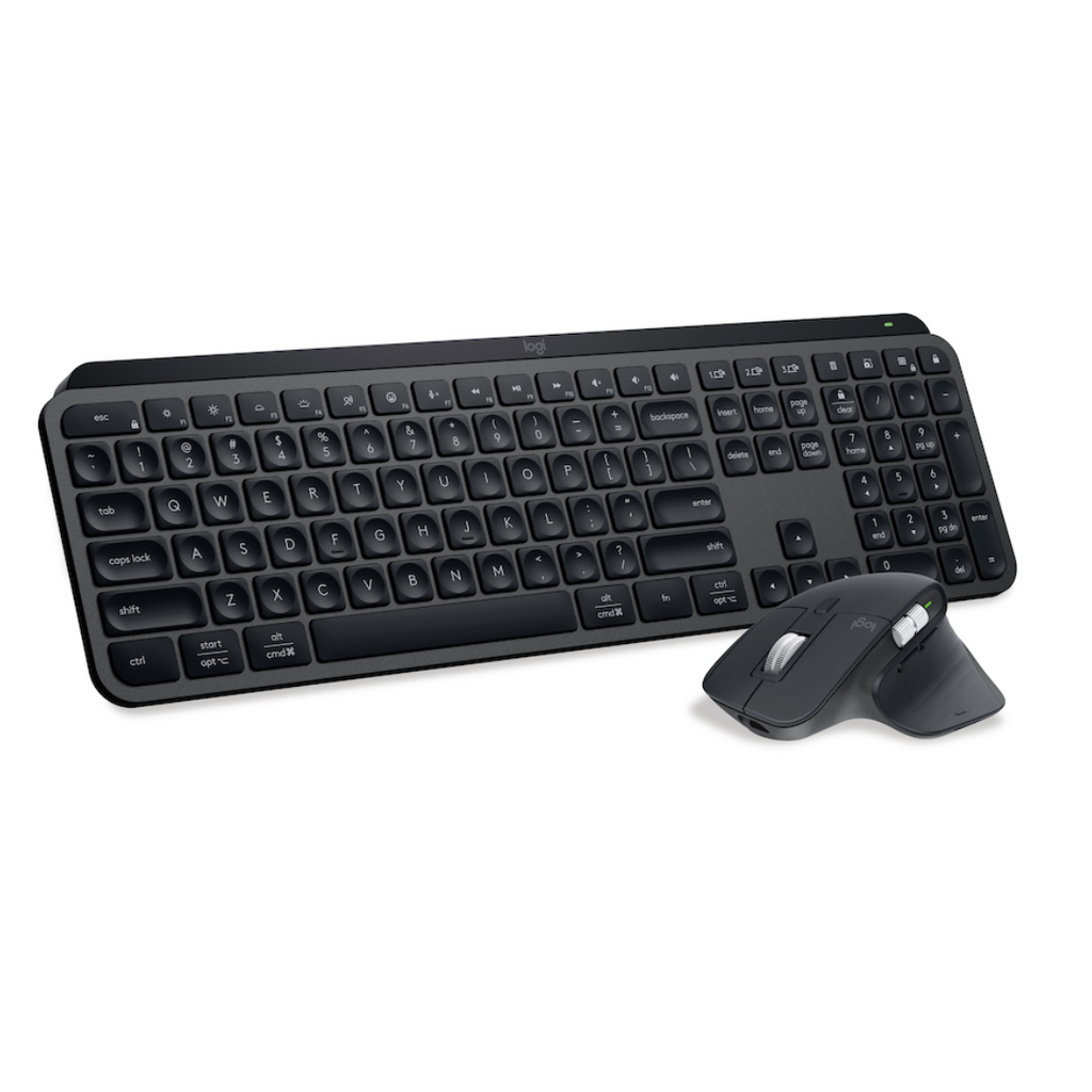 TJM Logitech MX Keys S Combo - Performance Wireless Keyboard & Mouse with Palm Rest