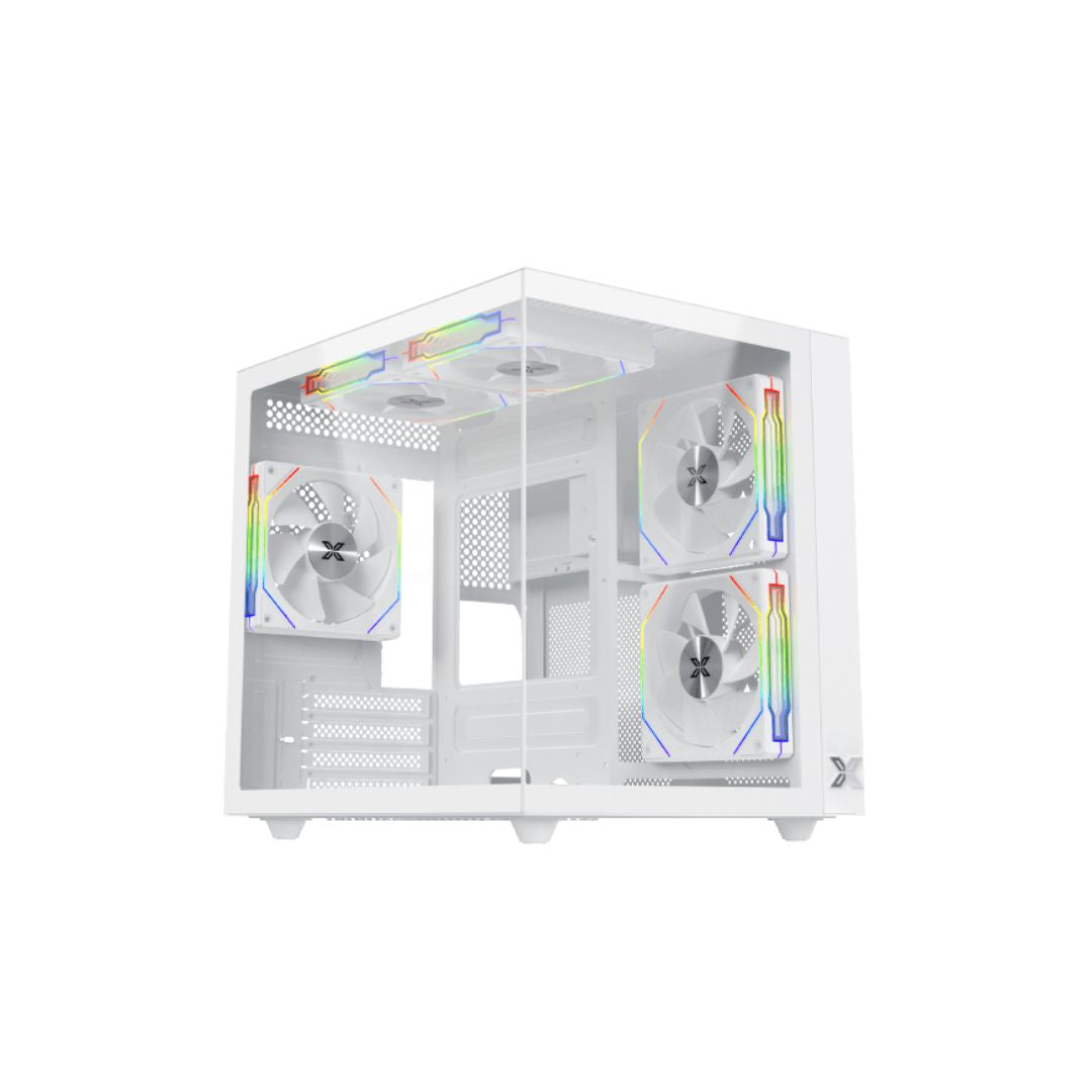 TJM Xigmatek Aqua M Lite Arctic Micro Tower Case - White