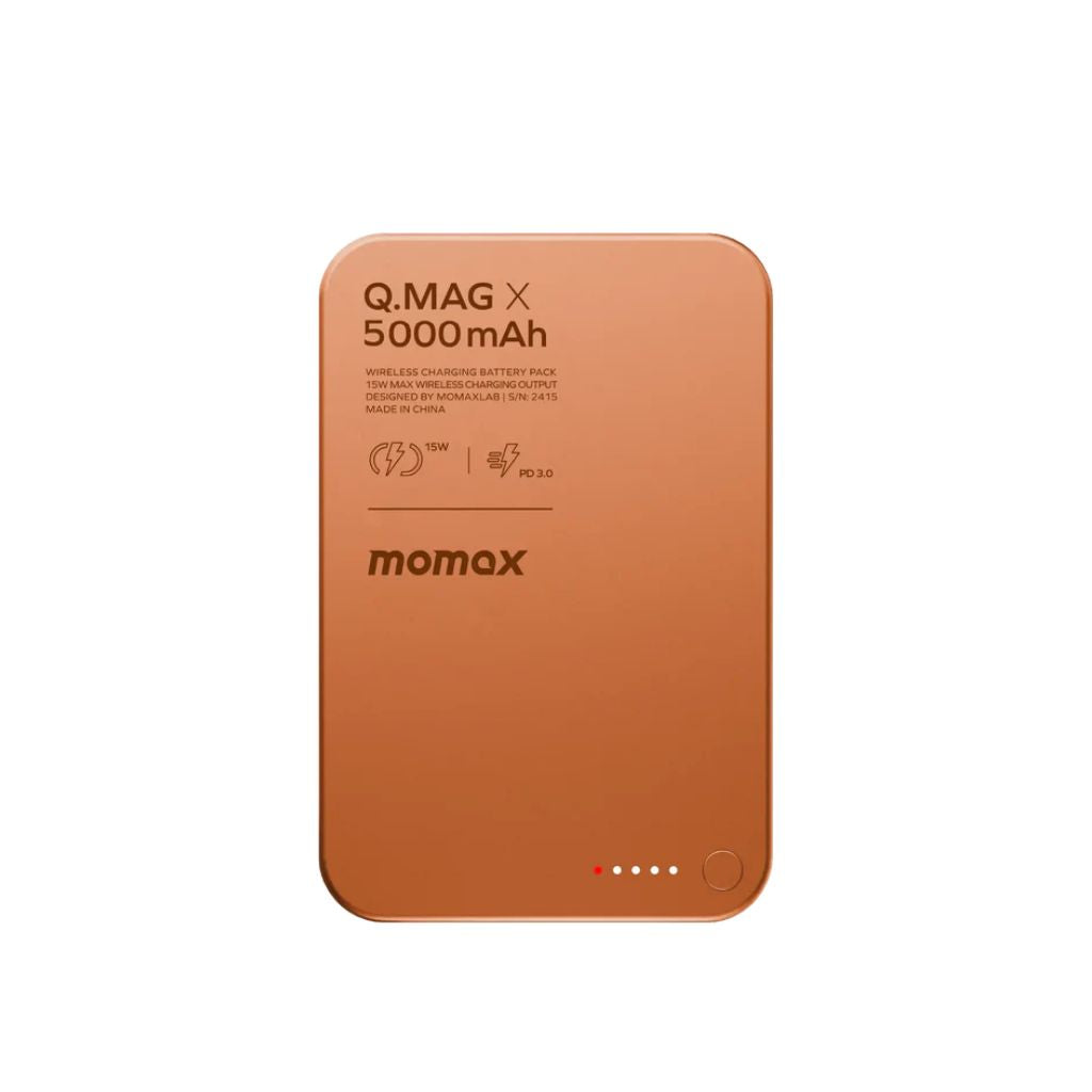 TJM Momax Q.Mag X Magnetic Wireless Power Bank 5000mAh - Orange