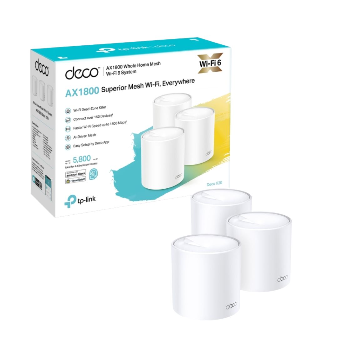 TJM TP-Link Deco X20 AX1800 Whole Home Mesh Wi-Fi 6 System 3-Pack