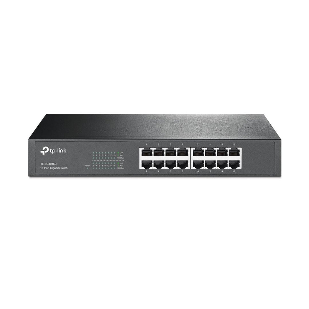 TJM TP-Link TL-SG1016D V9, Gigabit Desktop/Rackmount Switch, 16-Port
