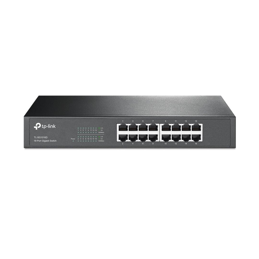 TJM TP-Link TL-SG1016D V9, Gigabit Desktop/Rackmount Switch, 16-Port