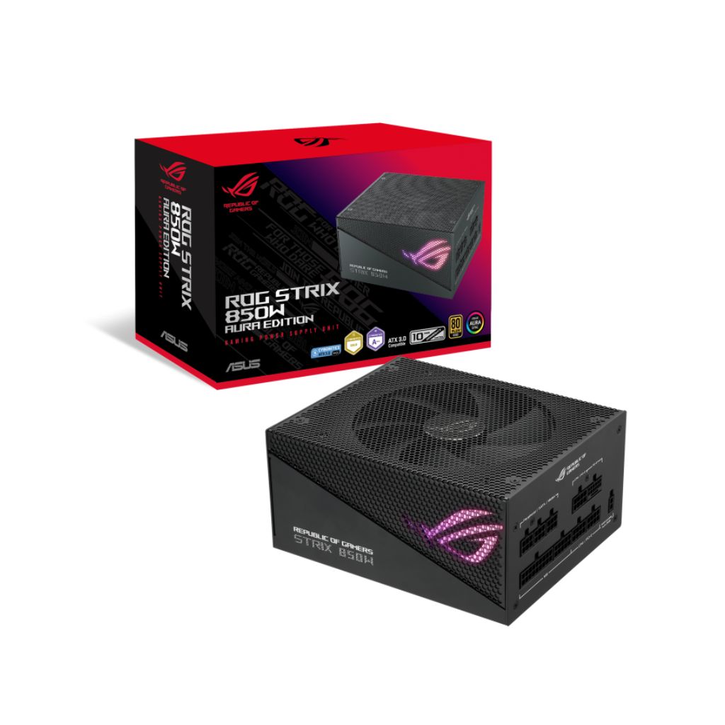TJM ASUS ROG STRIX 850W Gold Aura Edition, Full Modular, 80+ GOLD, PCIe 5.0 , Black