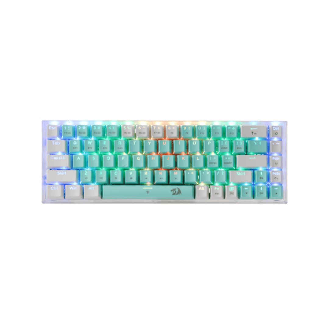TJM Redragon CASTOR K631GW PRO RGB 65%, USB-C wired, BT , 2.4 GHz Yellow Switch