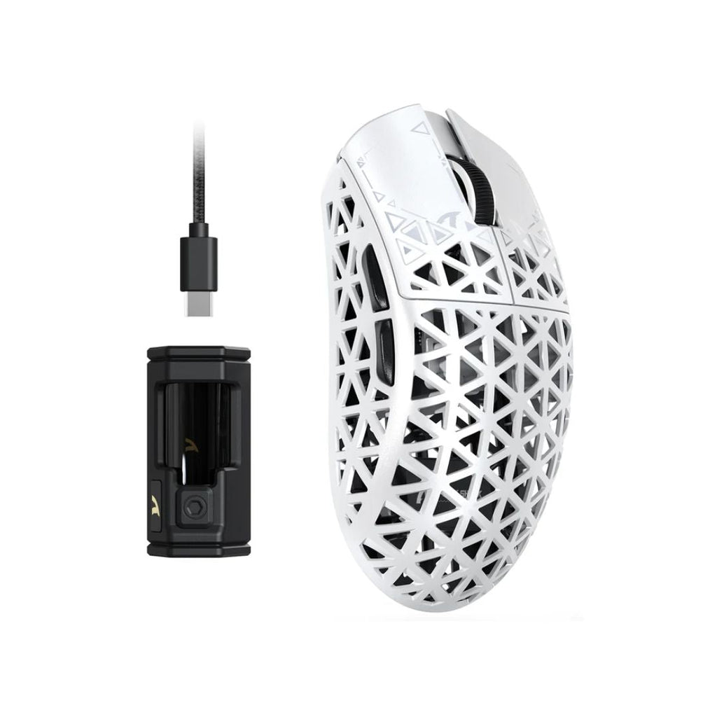 TJM ATTACK SHARK R5 Ultra Carbon Fiber Wireless 8K Gaming Mouse - White