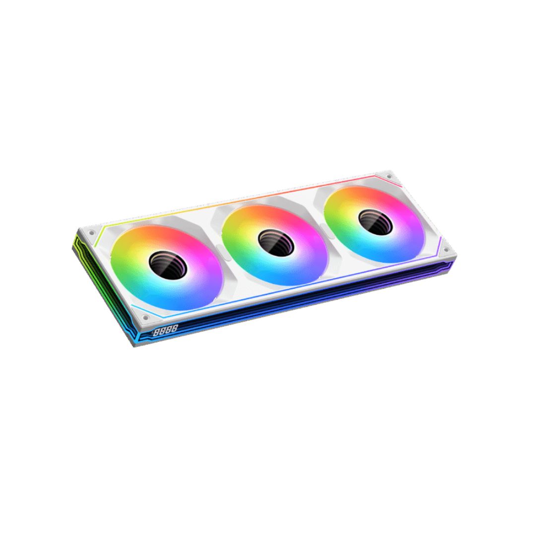 TJM XIGMATEK INFINITY SF360 Digital Arctic 120mm 3-Fan Pack - White