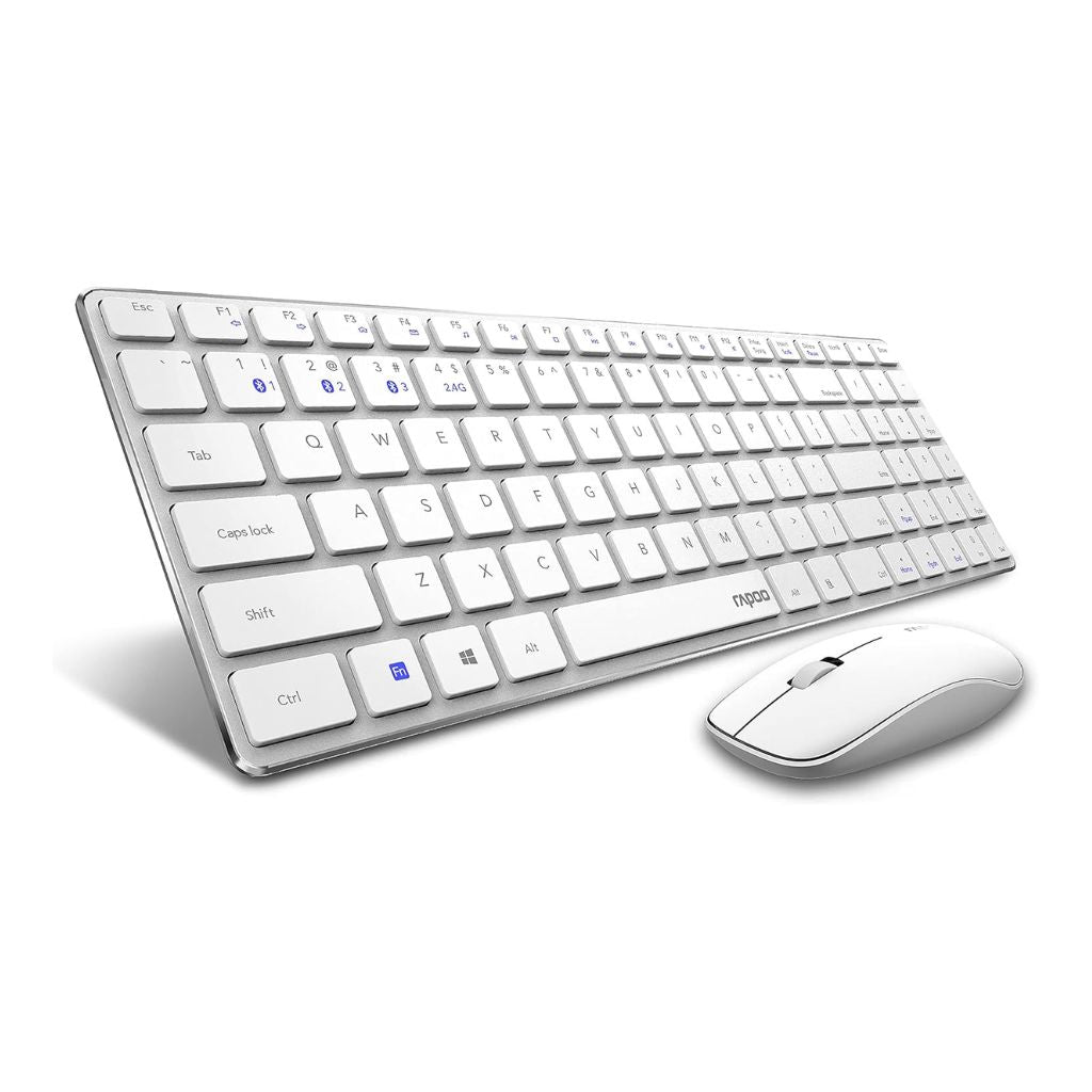TJM Combo Kit Rapoo 9320M Wireless Keyboard and Mouse - White