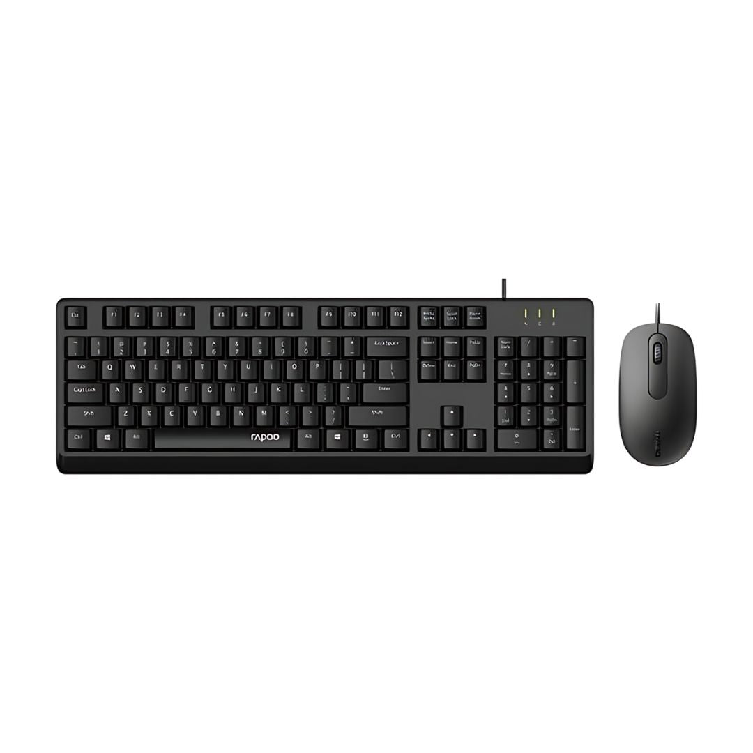 TJM Rapoo X130 PRO Wired Optical Combo Kit Keyboard & Mouse