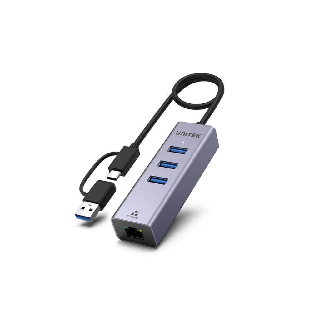 TJM UNITEK 4-in-1 Ethernet Hub Y-3088B