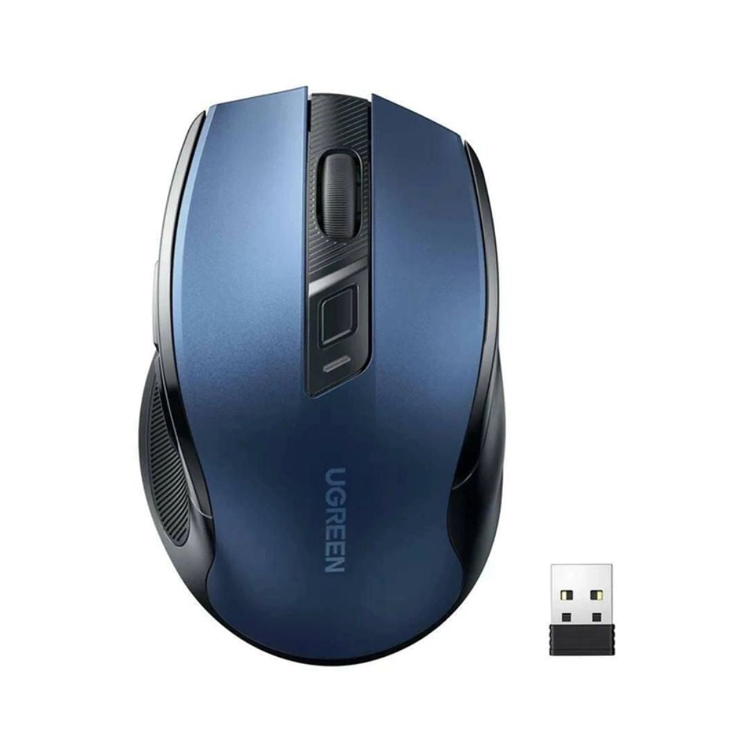 TJM UGREEN MU006 USB Optical Wireless Mouse - Blue