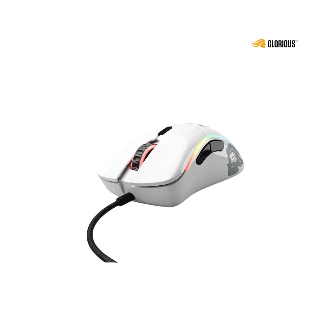 TJM Glorious Gaming Model D Wired Gaming Mouse - Glossy White