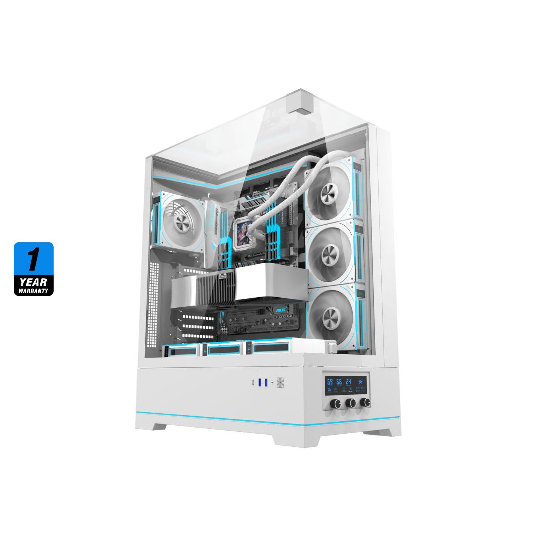 TJM DarkFlash DY450L Pro Mid Tower Case - White