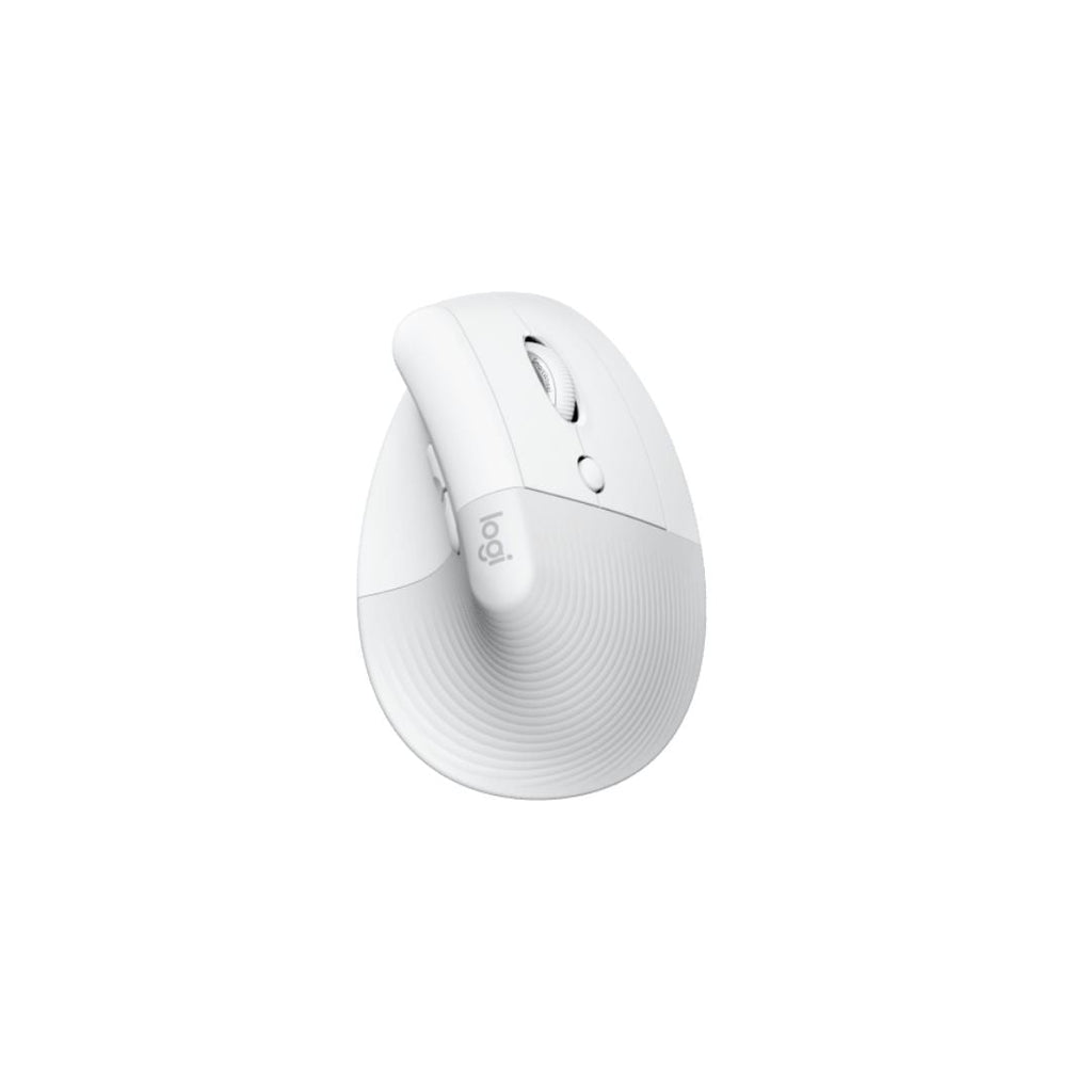 TJM Logitech Lift Vertical Ergonomic, Bluetooth, Wireless Mouse - White