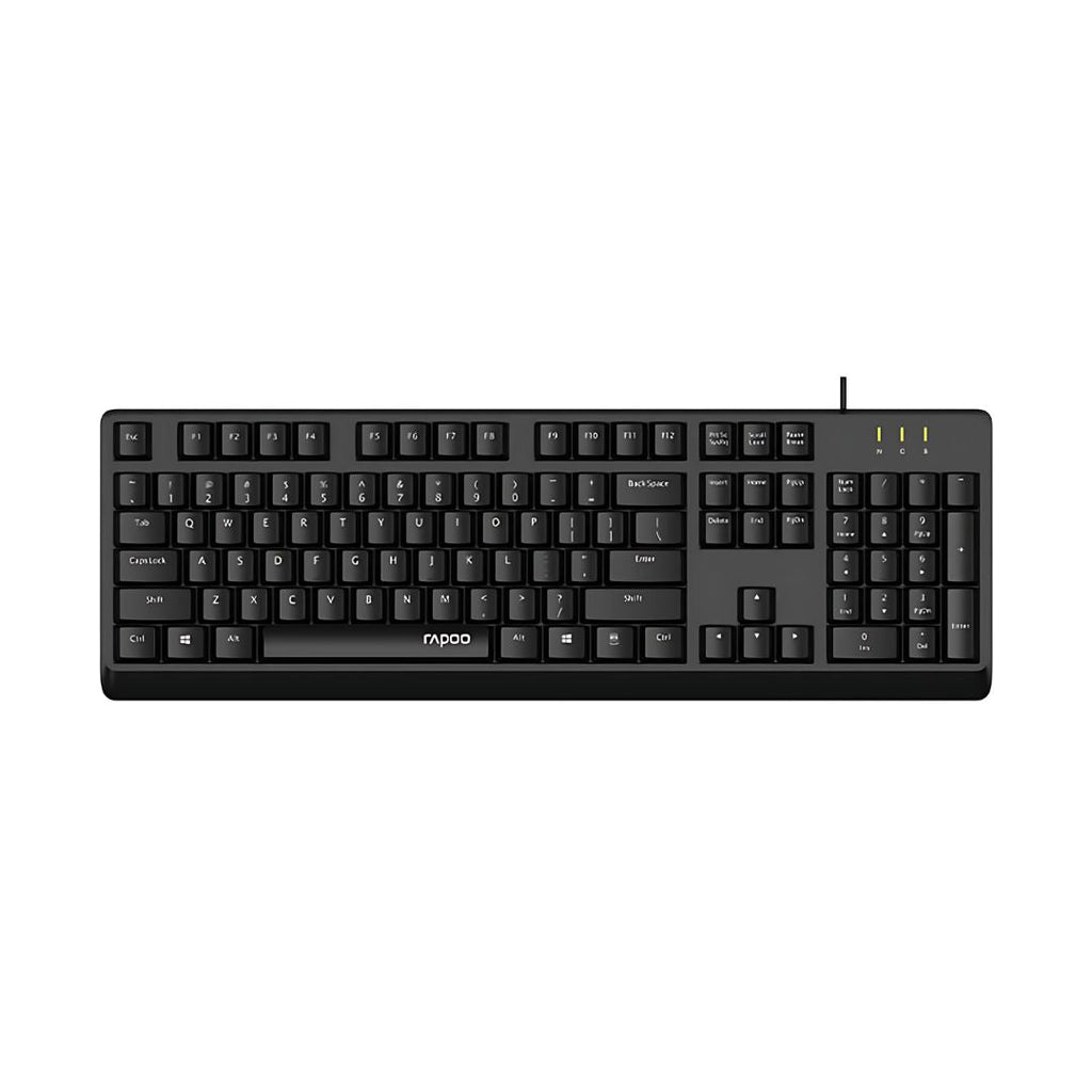 TJM Rapoo NK1900 Wired Keyboard Noiseless Keys