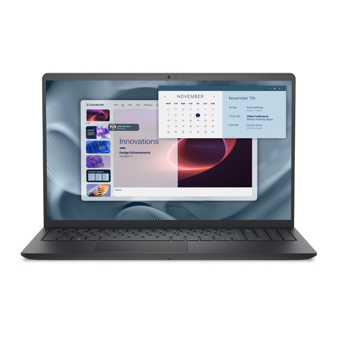 TJM Dell Pro 15 Essential PV15250 - (RPLU-006-P) Intel Core i7-1355U, RAM 8GB, SSD 512GB, Intel UHD Graphics, 15.6 Inch FHD IPS 120Hz, Carbon Black