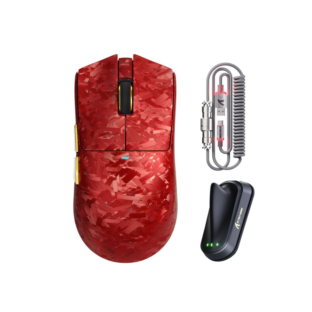 TJM Attack Shark X11 Ultra carbon fiber Wireless - Red