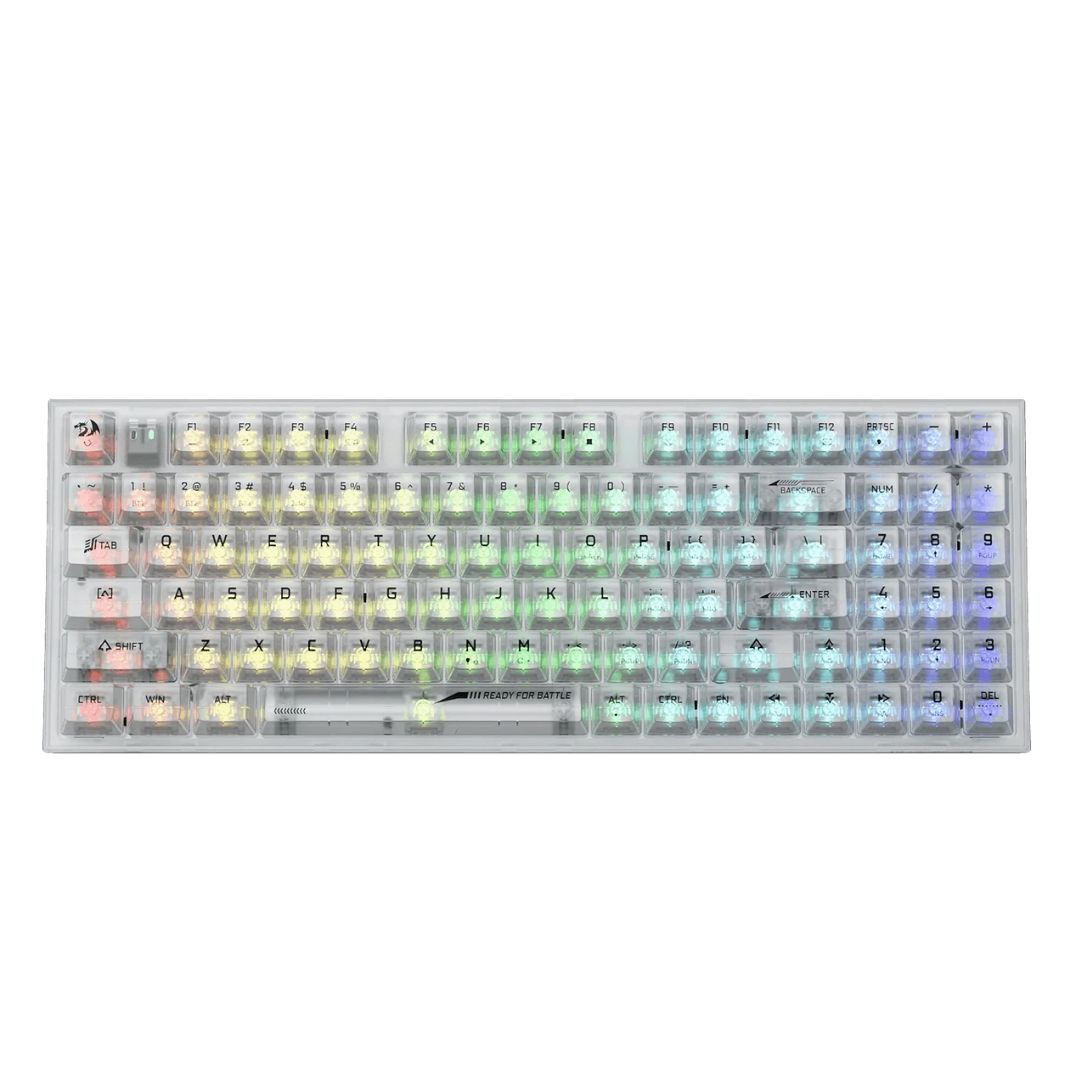 TJM Redragon IRELIA K658CT PRO RGB 90%, USB-C wired, BT , 2.4 GHz wireless Translucent Crystal Switch