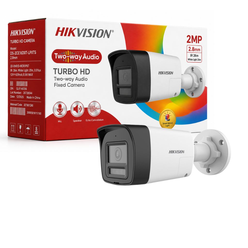 TJM HIKVISION 2MP DS-2CE16SD0T- LPXTS WITH ALARM Audio 2.8 mm Outdoor