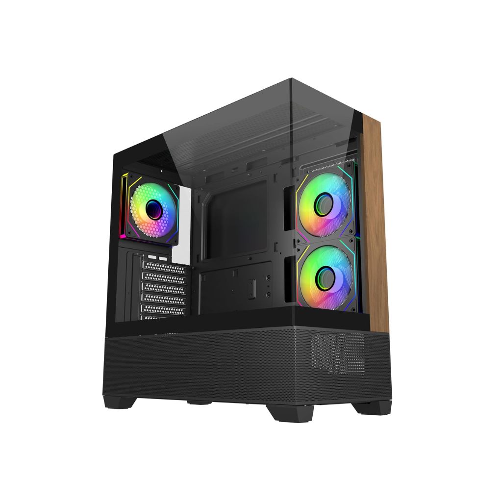 TJM Cooler Master Master Elite 690 Wood ATX - Black