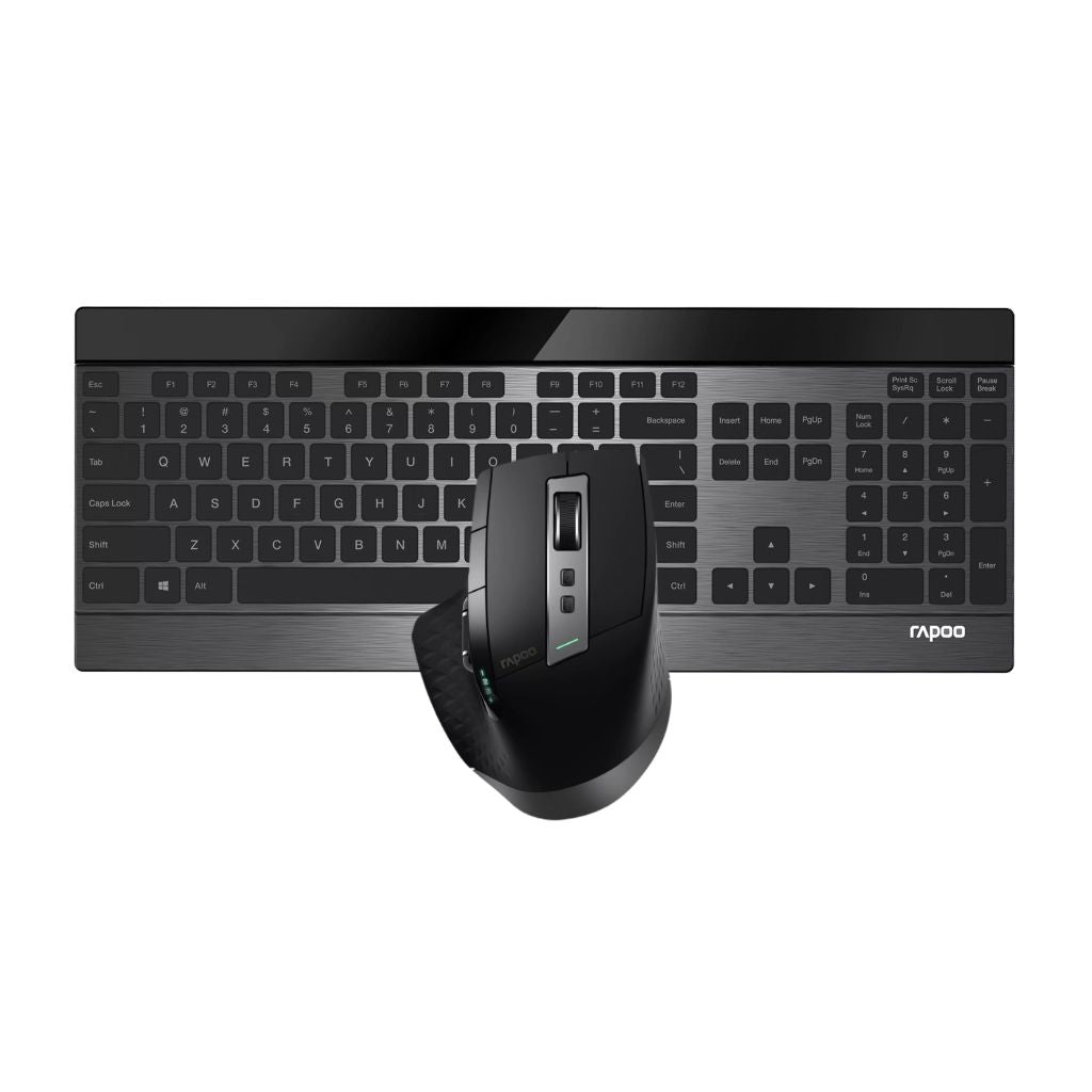 TJM Rapoo 9900M Wireless Keyboard and Mouse Combo Kit  - Black