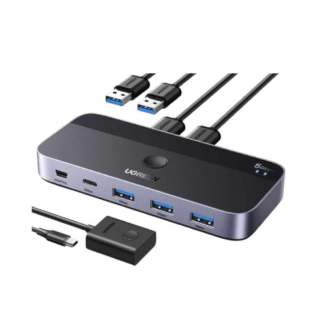 TJM UGREEN UG-15705 USB 3.0 Computer Sharing Switch 2-in-4 Hub