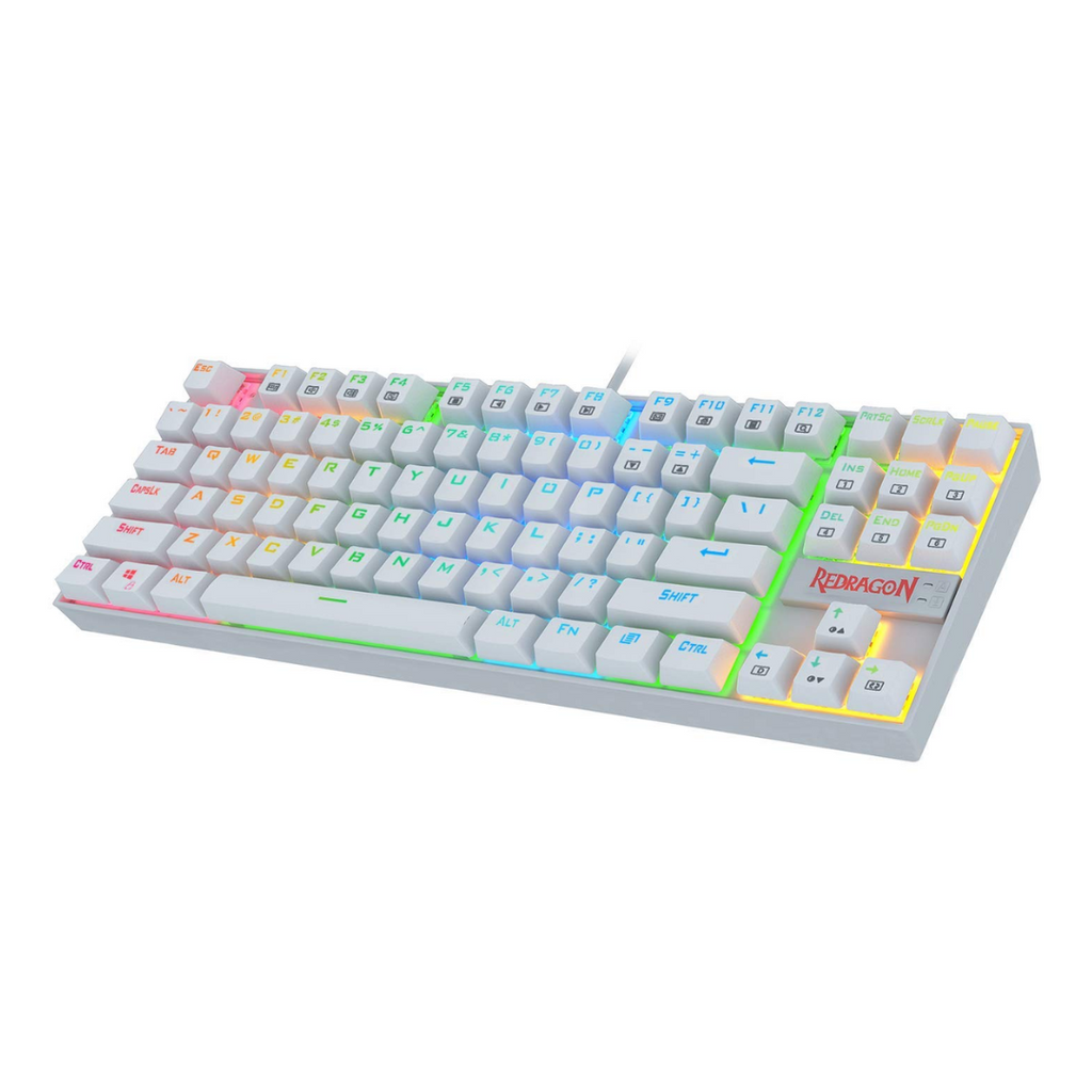 TJM Redragon K552W-RGB, Kumara, 80% Mechanical, Wired TKL, Blue Switches, Gaming Keyboard