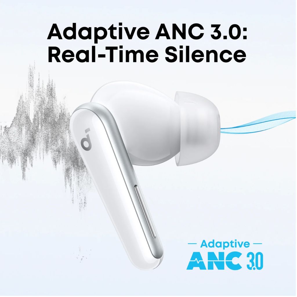 TJM Anker soundcore Liberty 5 Noise-Cancelling Earbuds - White