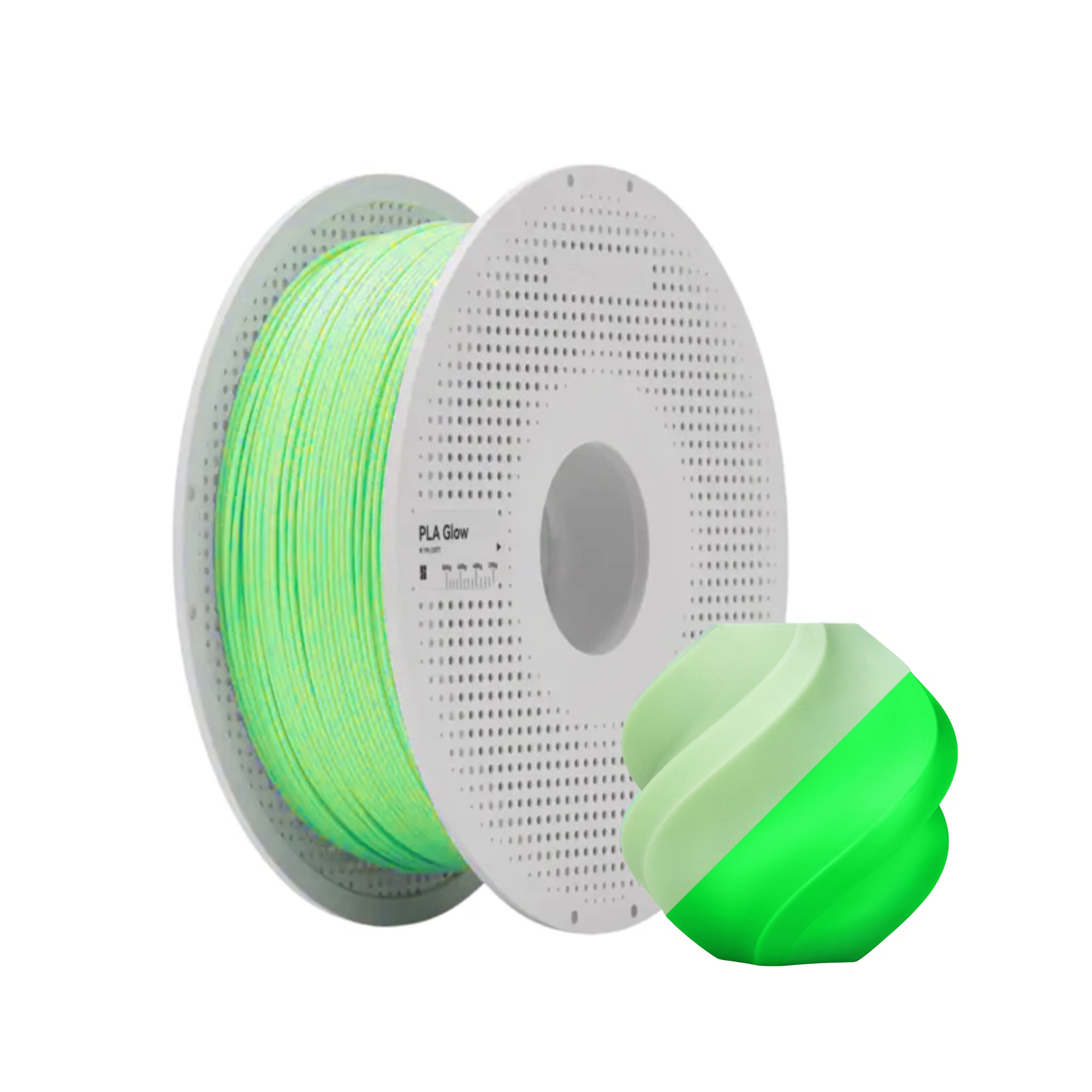 TJM Bambu Lab PLA Green Glow 3D Printing Filament 1KG