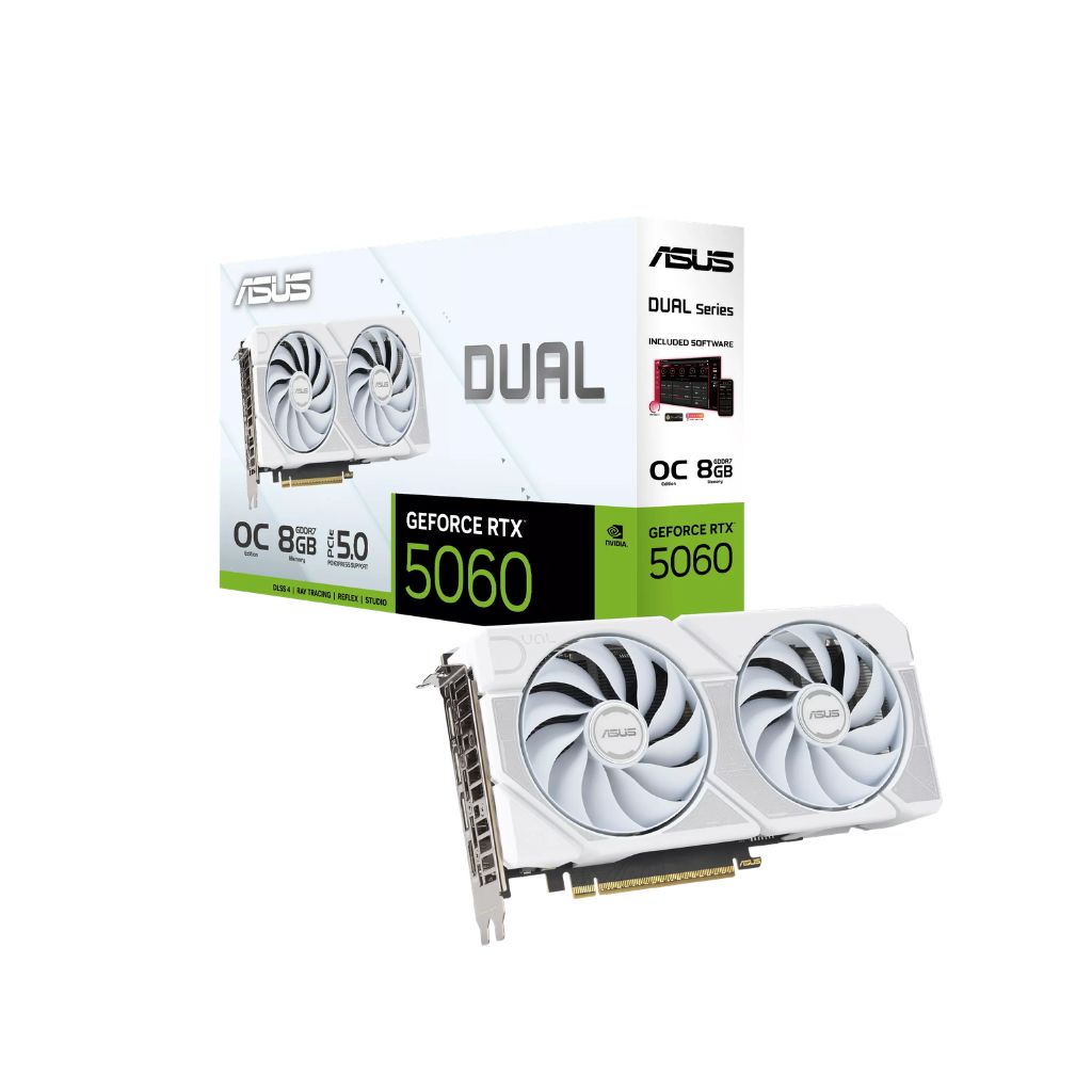 TJM ASUS Dual GeForce RTX™ 5060 8GB GDDR7 OC White Edition