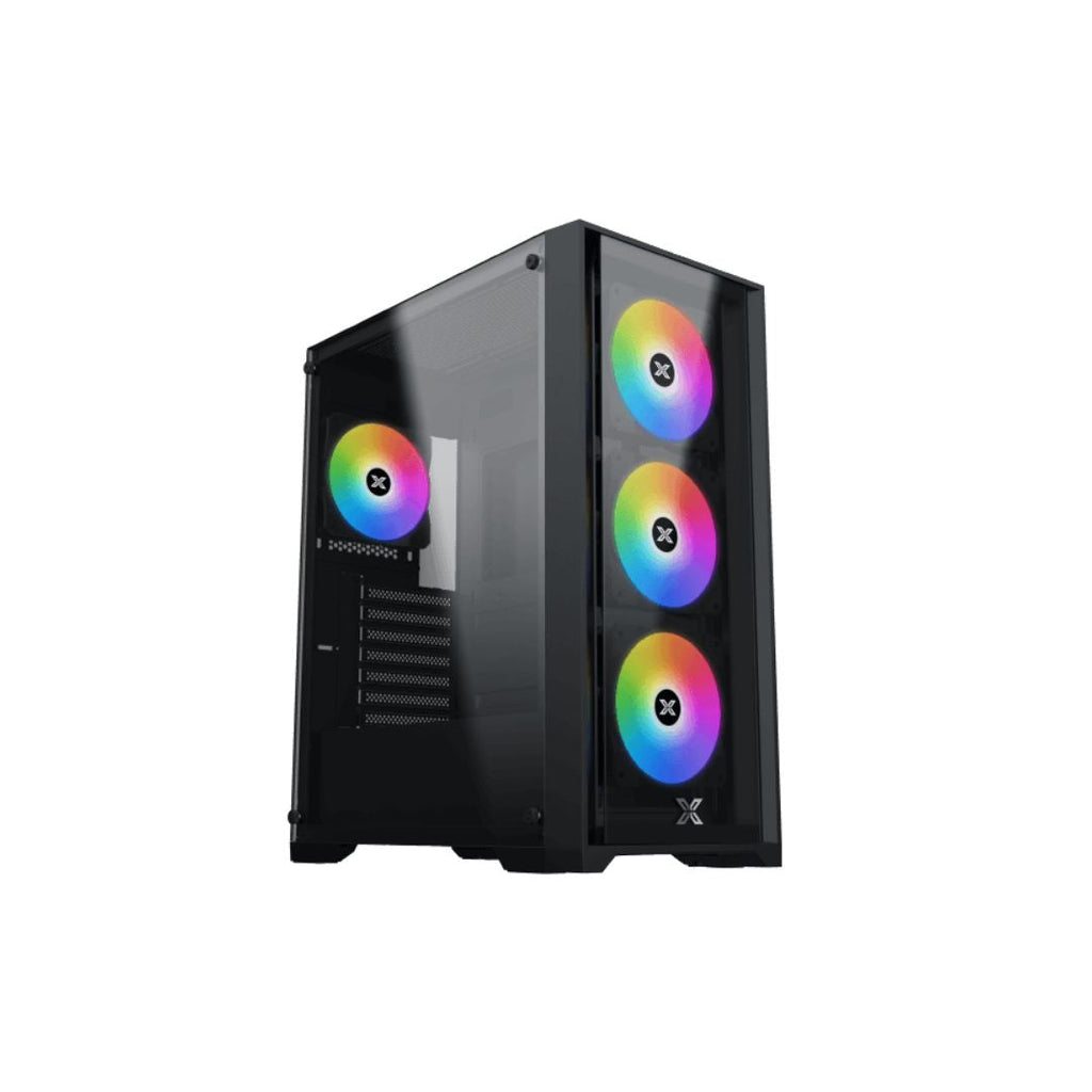 TJM Xigmatek Quantum 4 Fan RGB Mid Tower - Black
