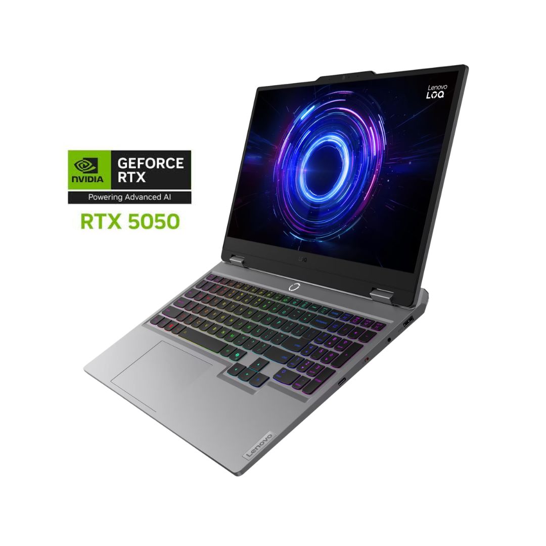 TJM Lenovo LOQ 15IRX10 - (YPPS) Intel Core i7-13700HX, RAM 16GB, SSD 512GB, RTX 5050 8GB, 15.6 Inch Inch FHD IPS 144Hz, Luna Grey