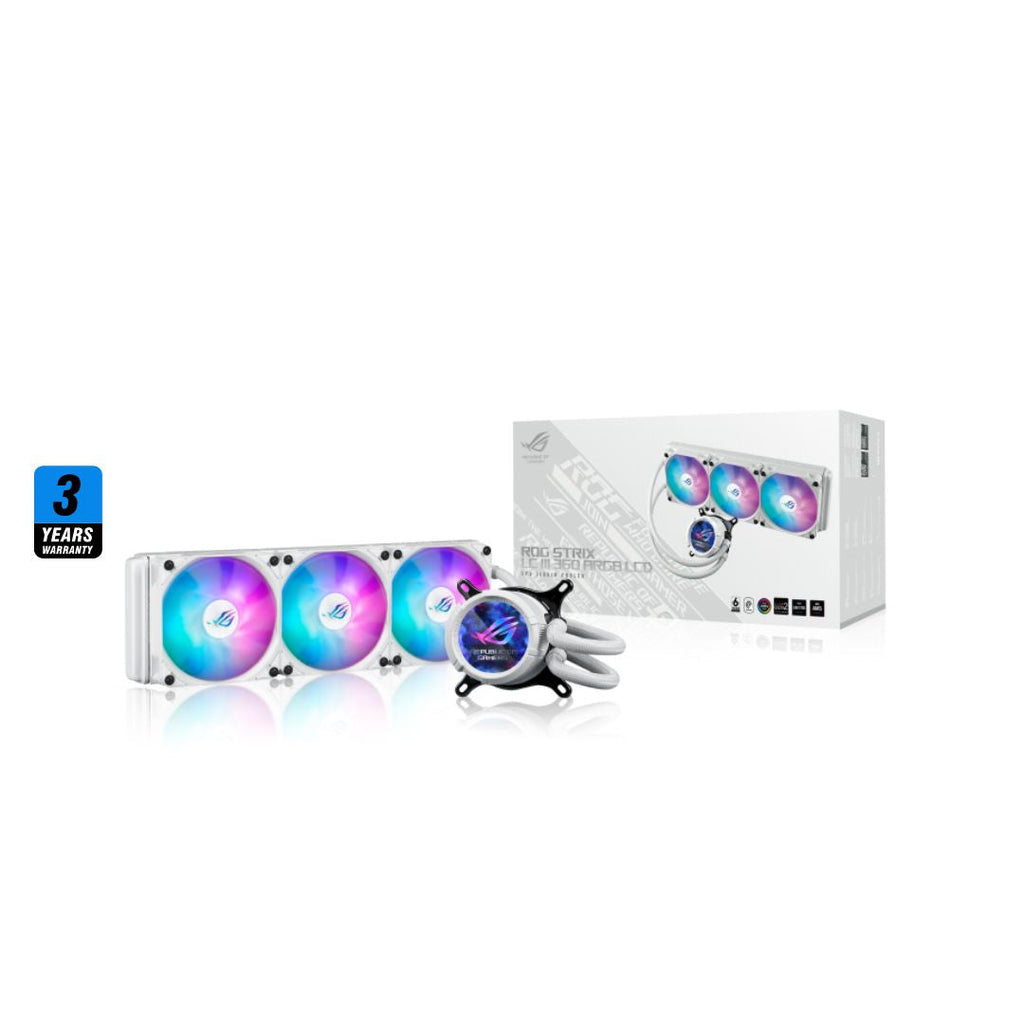 TJM ASUS ROG Strix LC III 360 ARGB White, LCD