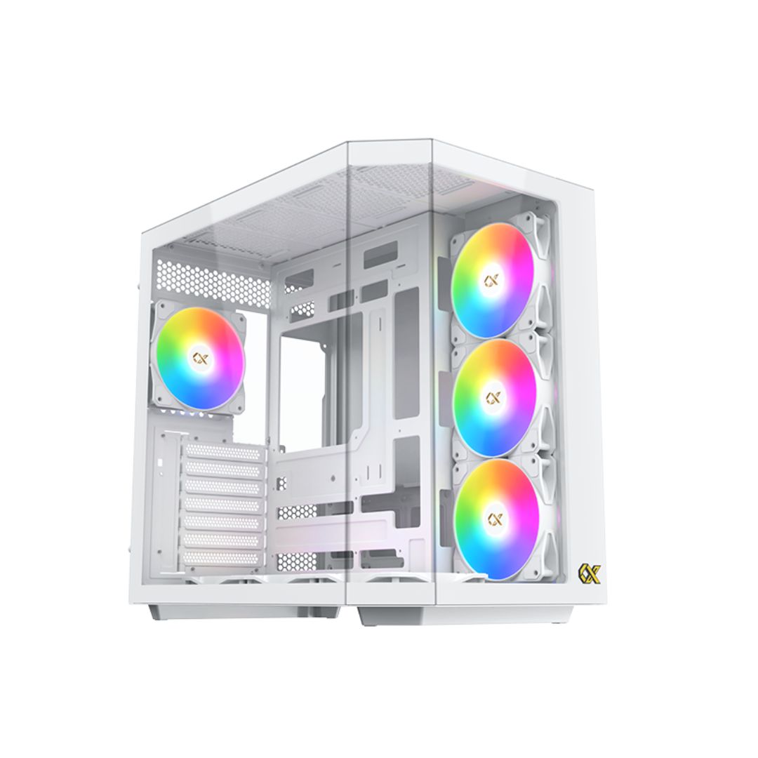 TJM Xigmatek CUBI II Arctic Glass Mid Tower Case - White