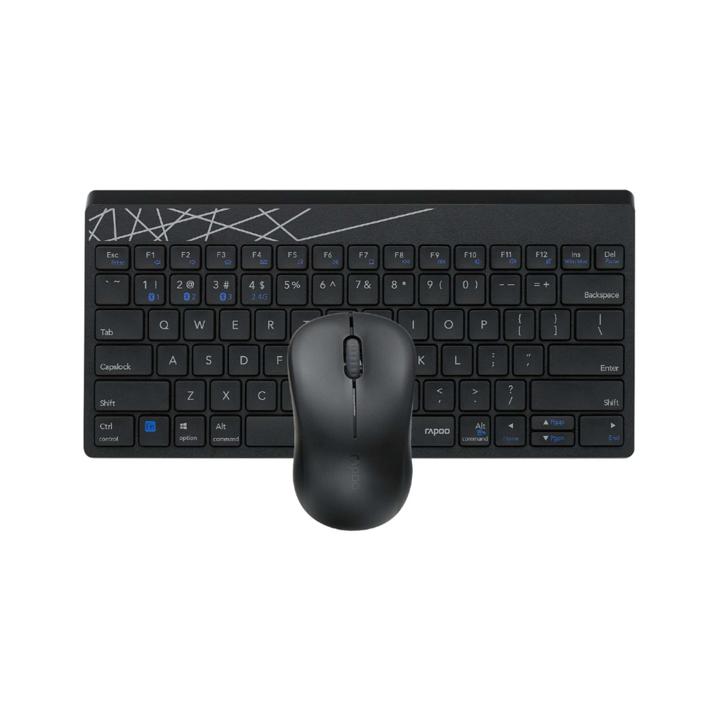 TJM Rapoo 8000M, Multi Device, Wireless, Ultra slim, Combo Kit