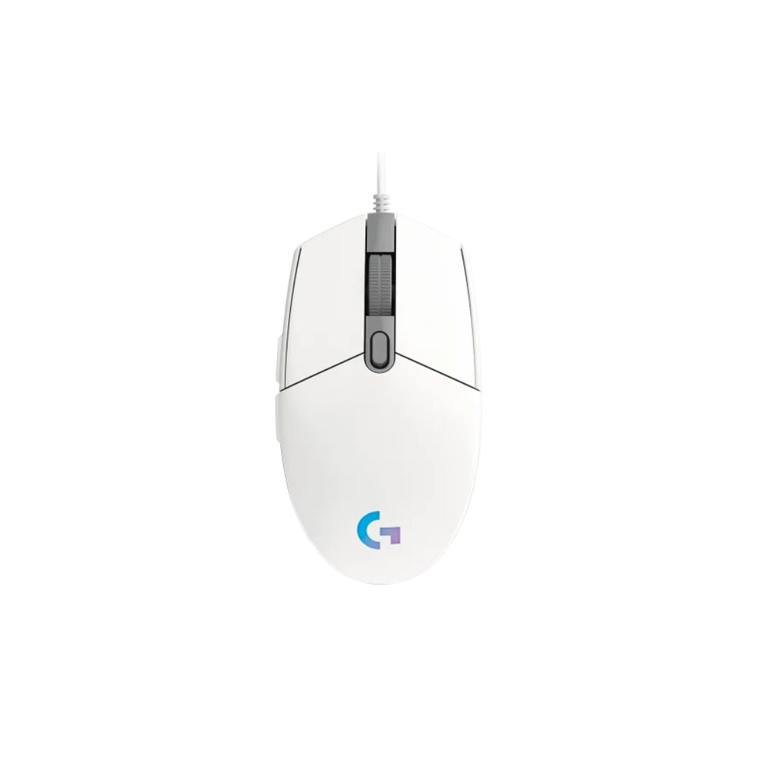 TJM Logitech G203 White Wired Gaming Mouse