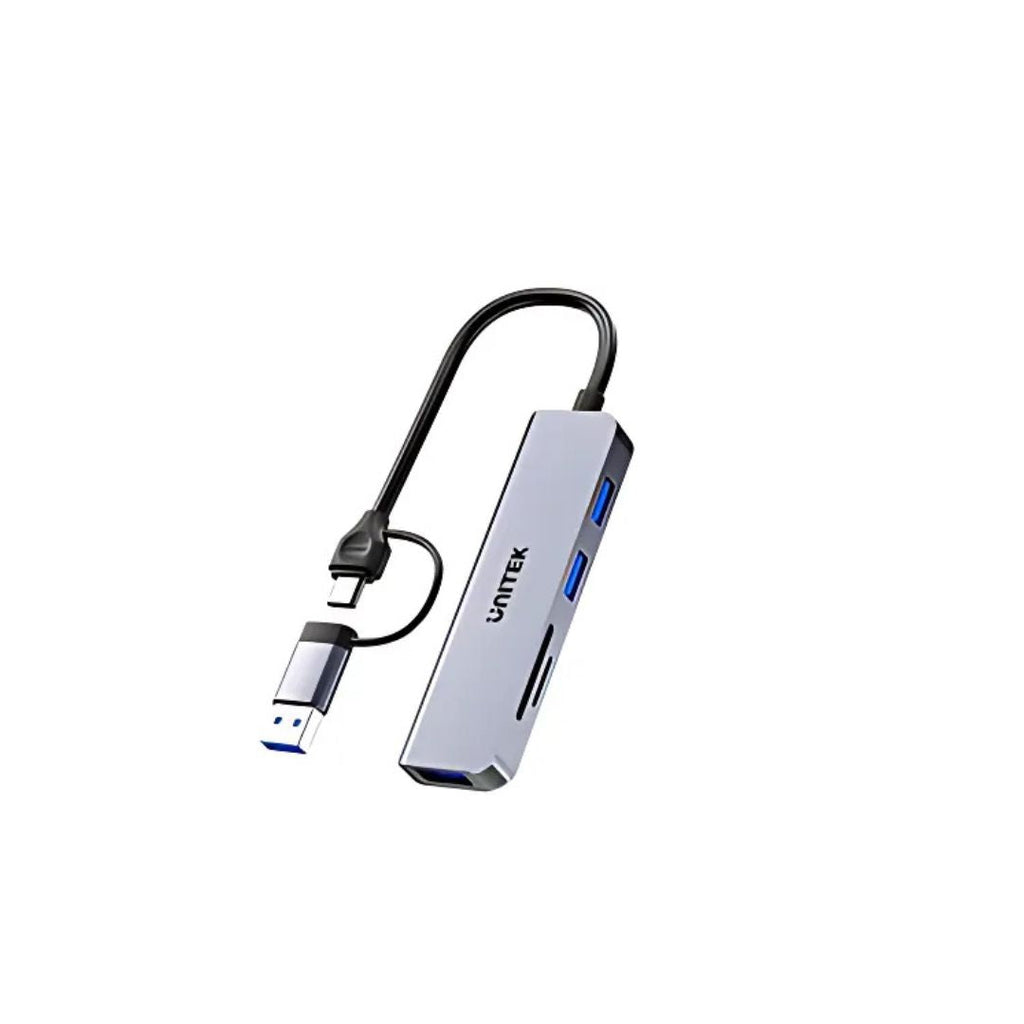 TJM UNITEK uHUB P5+ 5-in-1 USB 5Gbps Hub with SD and Micro SD Card Reader