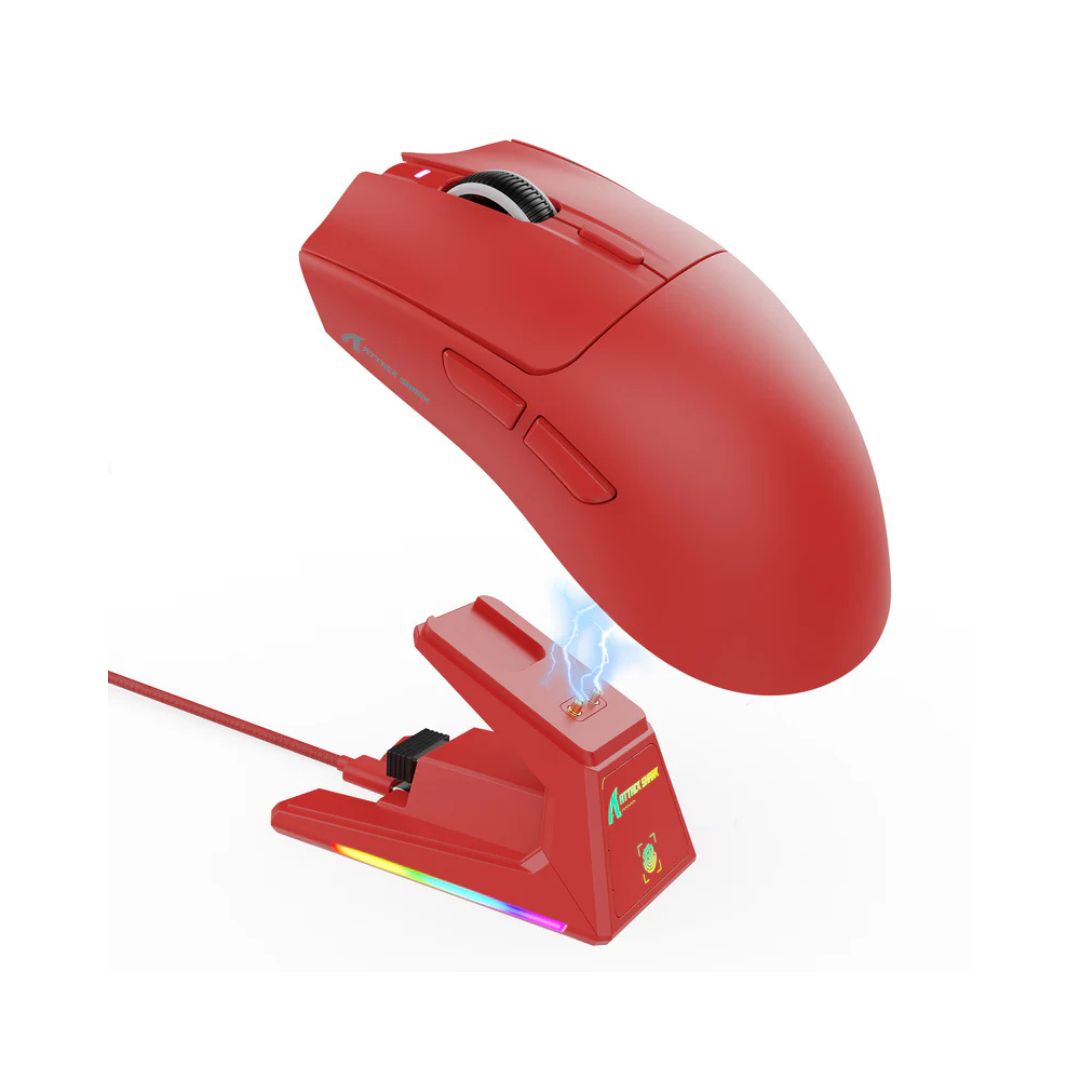 TJM ATTACK SHARK X1 Tri-mode Gaming Mouse - Red