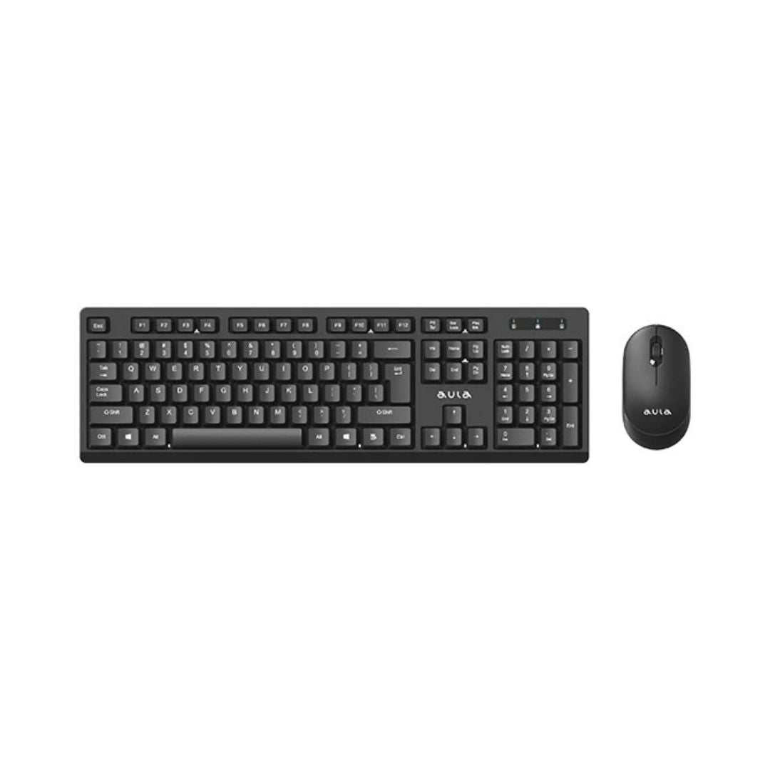 TJM AULA AC260 Wireless Combo Keyboard & Mouse - Black