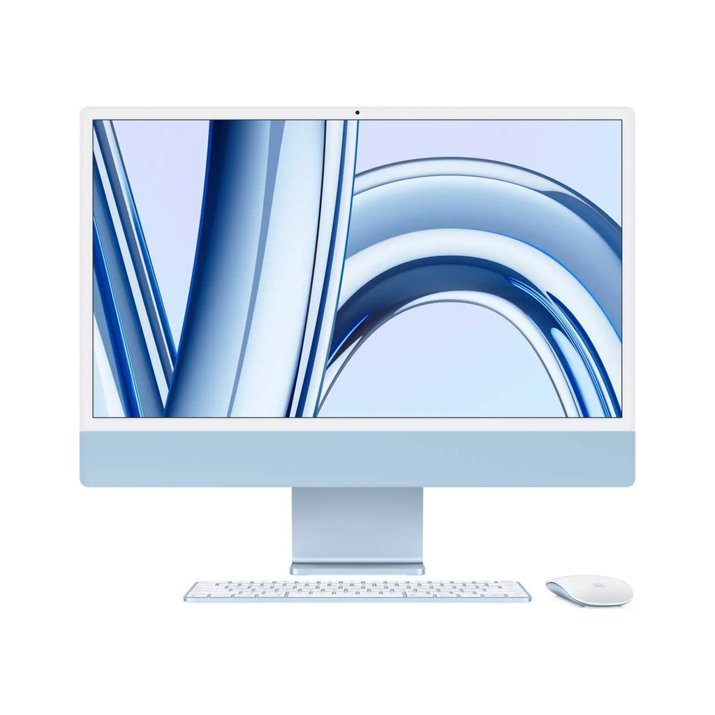 TJM Apple iMac 24 MQRR3AB/A - A2873, M3 (8 Core), RAM 8GB, SSD 512GB, GPU (10 Core), 24 Inch 4.5K Retina display, Blue