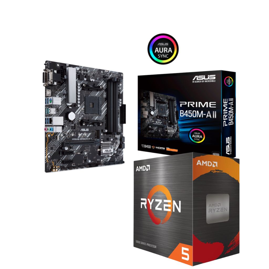 TJM AMD Ryzen 5 5500 & ASUS PRIME B450M-A II Bundle