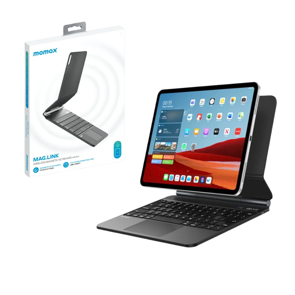 TJM Momax MAG.LINK KB3MA Wireless Magnetic Keyboard For iPad - (Arabic Layout)