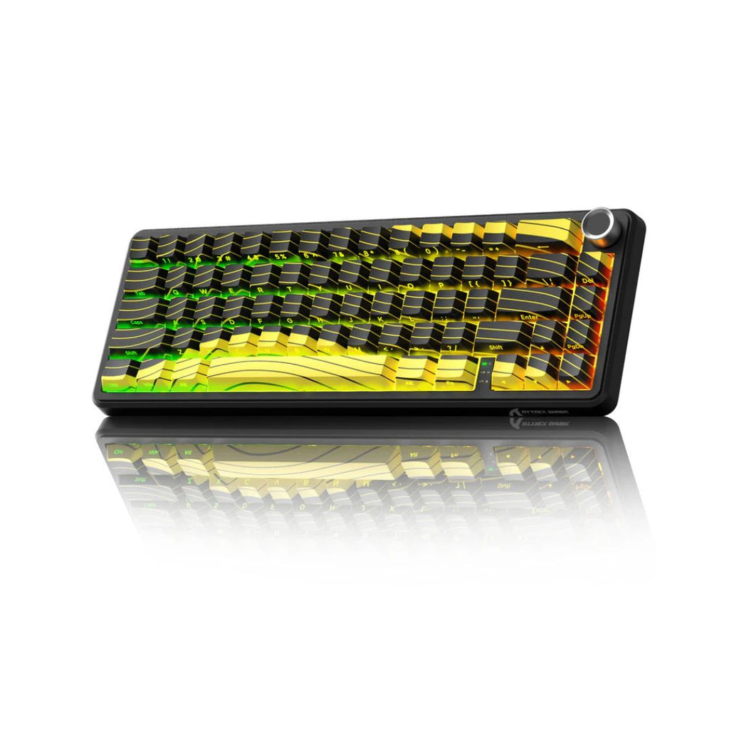 TJM ATTACK SHARK X65 PRO Magnetic Keyboard - Yellow Contours