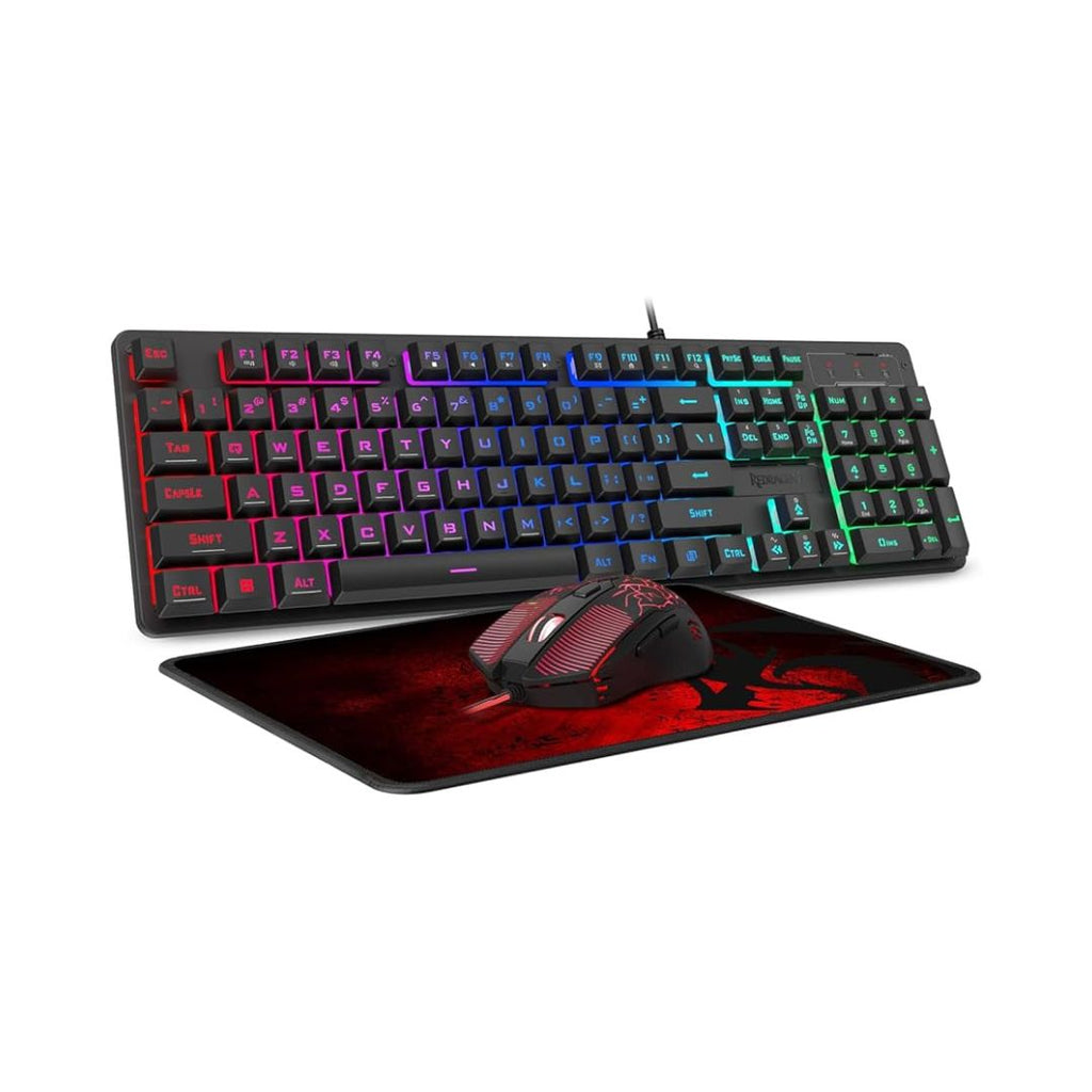 TJM Redragon S107-BA Gaming Keyboard & Mice Combo Wired - Black