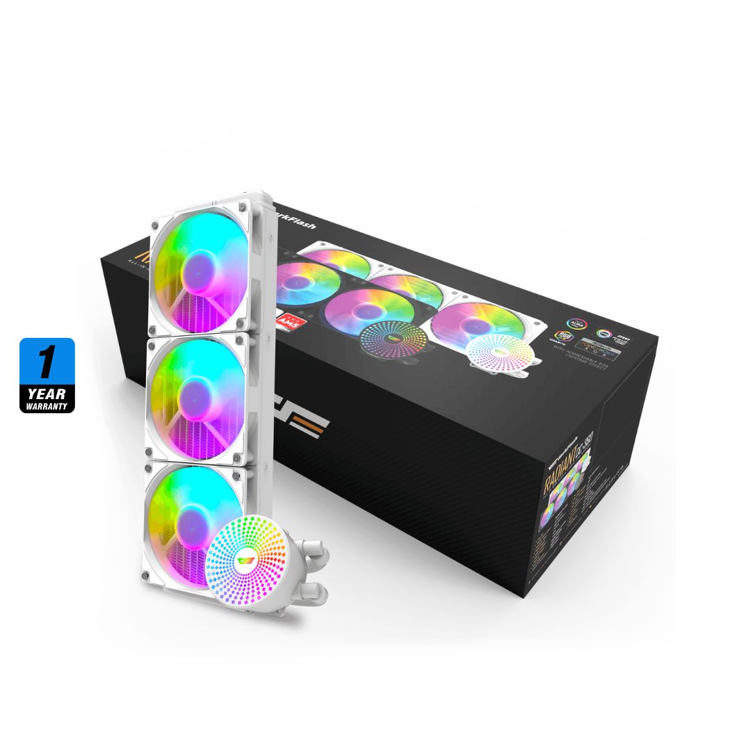 TJM DarkFlash DC360 Liquid CPU Cooler - White