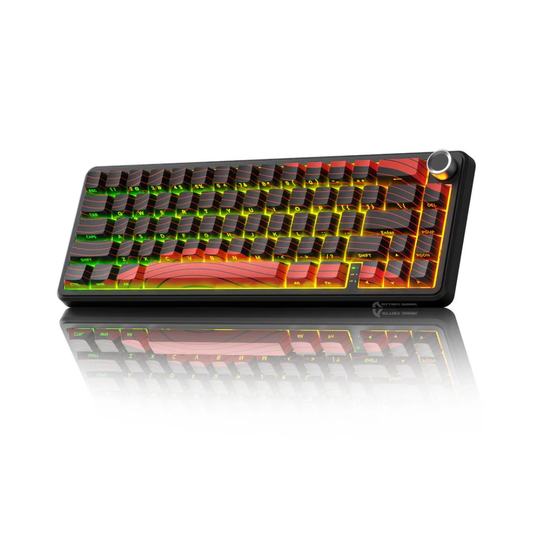 TJM ATTACK SHARK X65 PRO Magnetic Keyboard - Red Contours